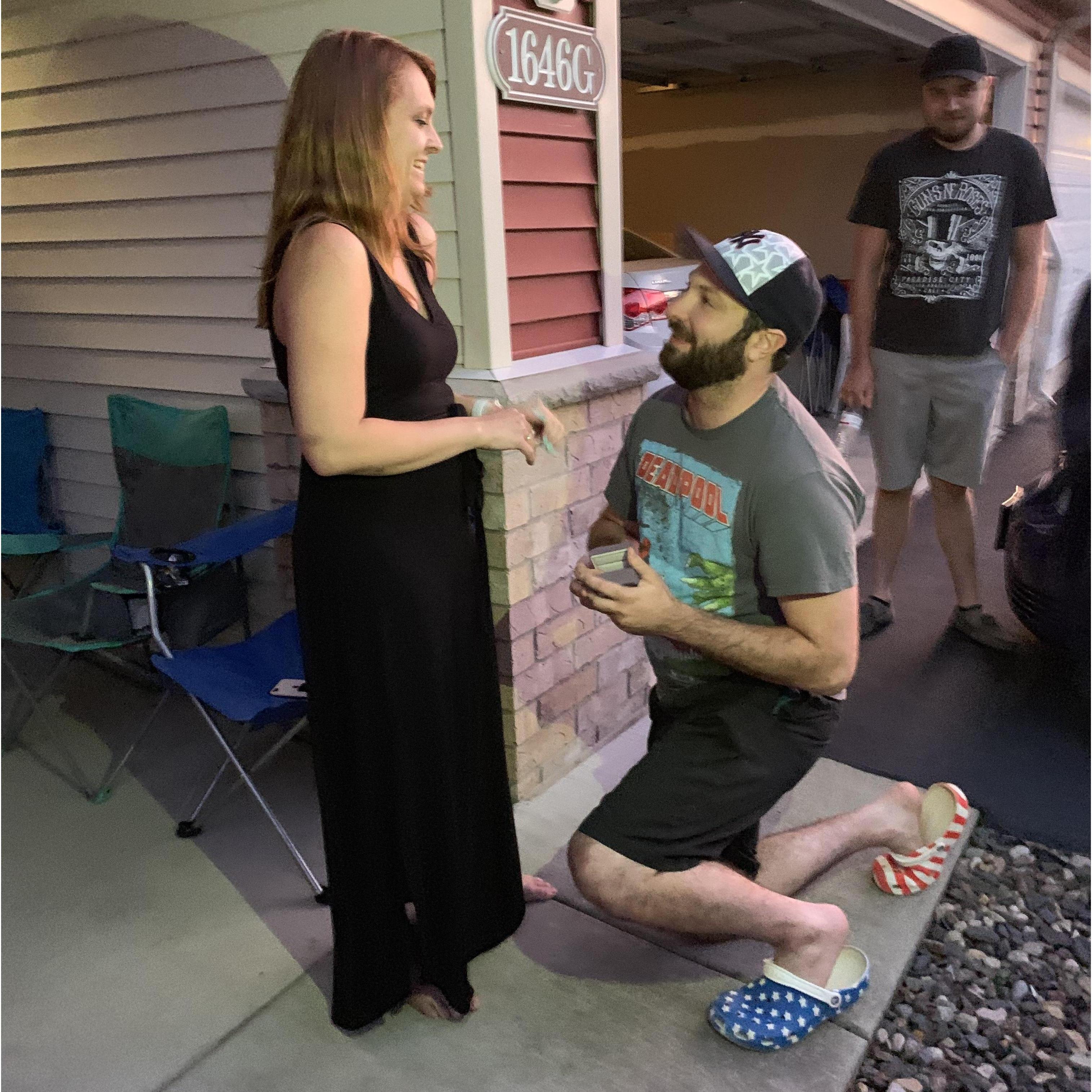 The signature American Flag crocs and Dead Pool shirt that won me over 😂❤️