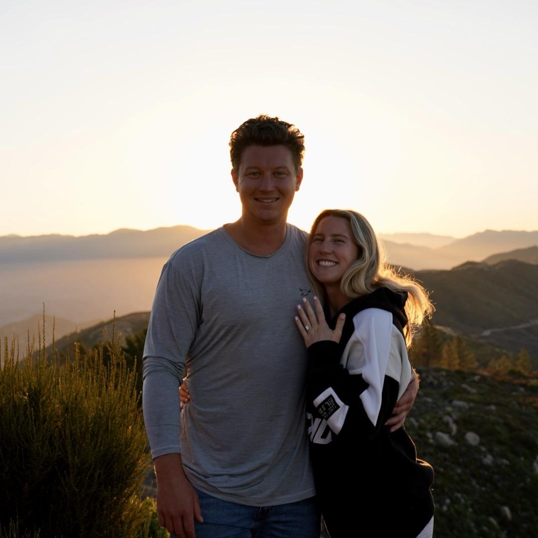 Engagement at La Cumbre Peak in Santa Barbara
