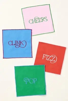 Barrett RM Type Cocktail Napkins, Set of 4