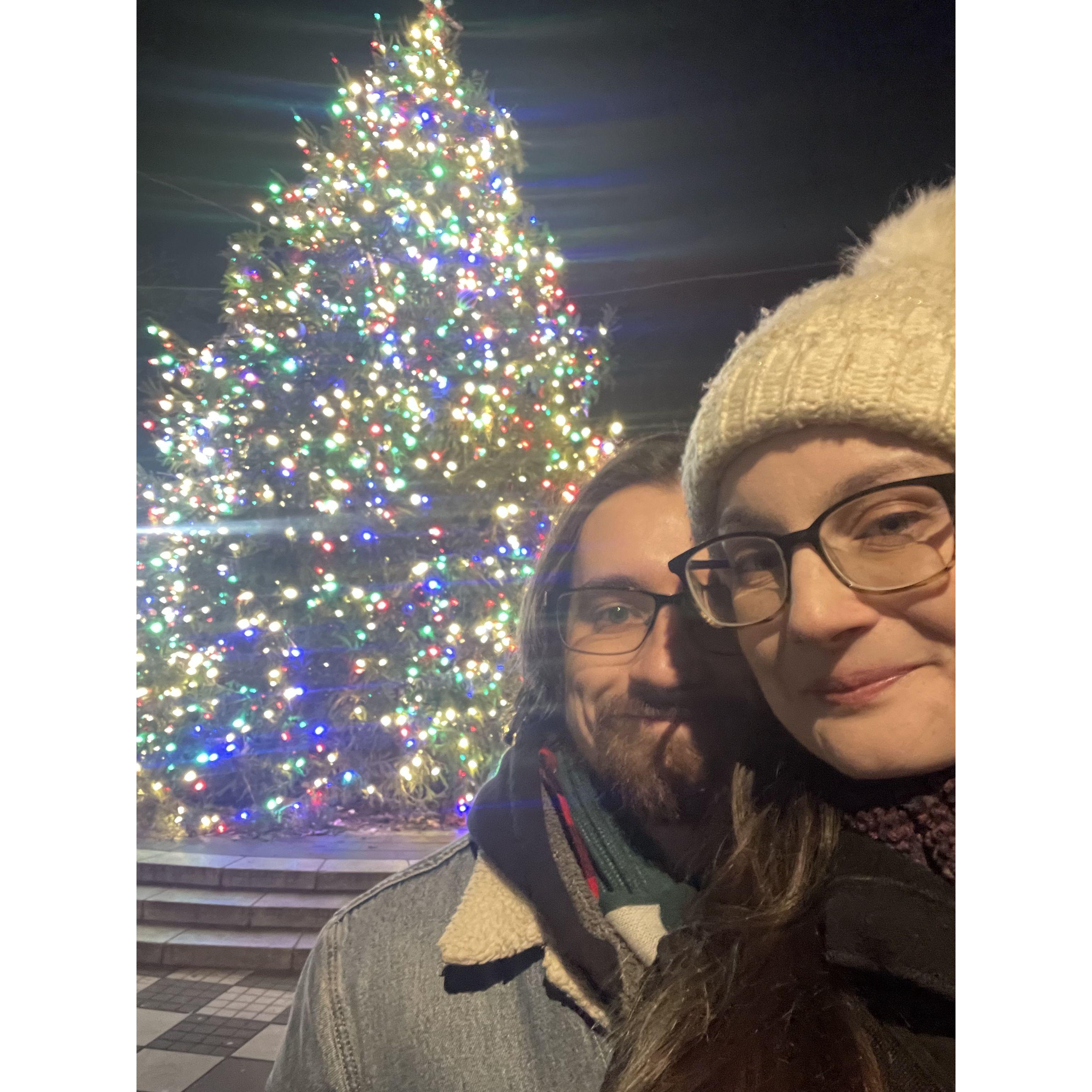 And Davis is always a good sport when Lauryn makes him take photos in front of very touristy things in New York...