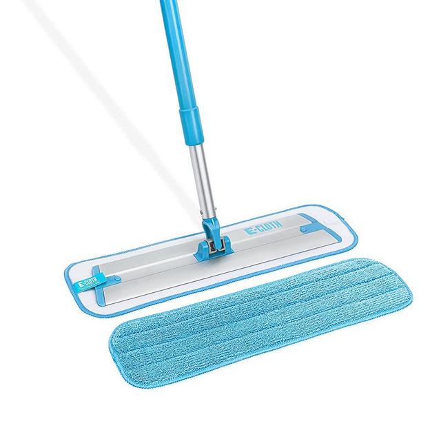 E-Cloth Deep Clean Mop & Extra Mop Head, Microfiber Damp Mop, 2 Item Set