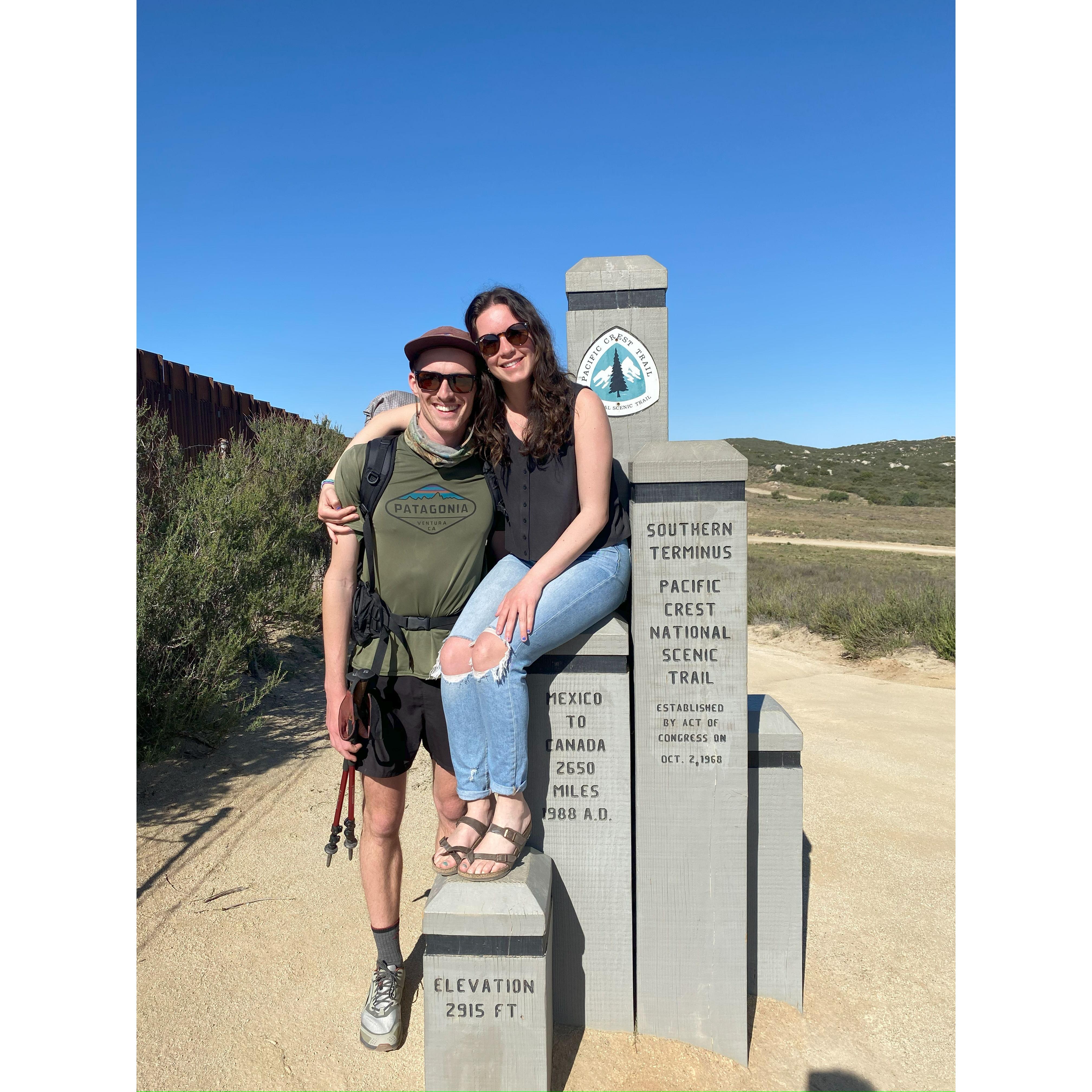 Dropping off Easton at the southern terminus of the PCT.