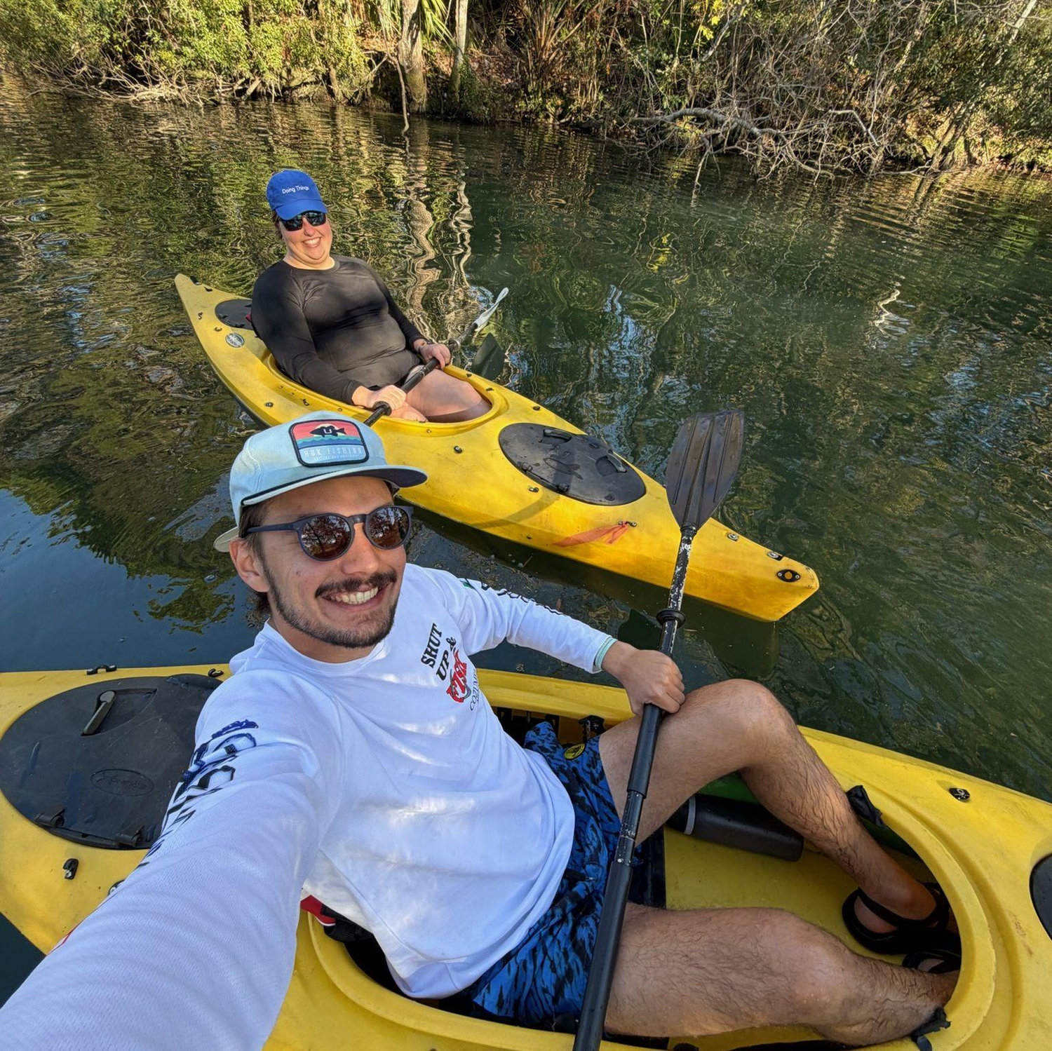 Our first time kayaking with the manatees in FL!