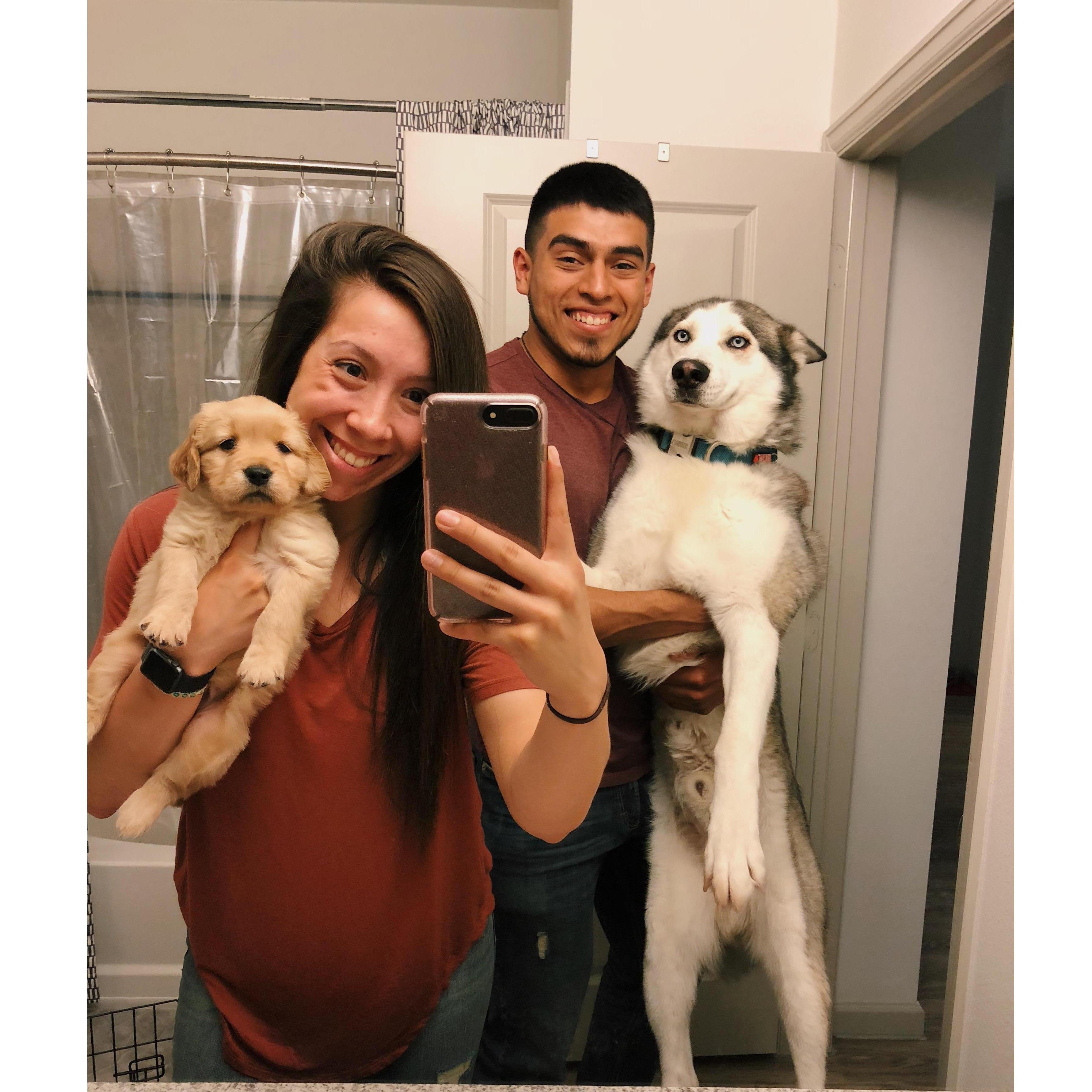 The day we completed our little family and brought Tucker home (we promise Carson was happy about the decision)