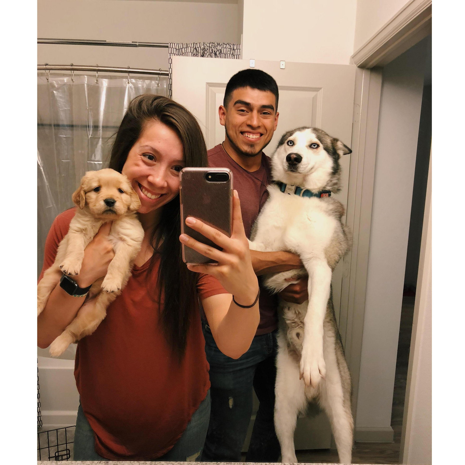 The day we completed our little family and brought Tucker home (we promise Carson was happy about the decision)