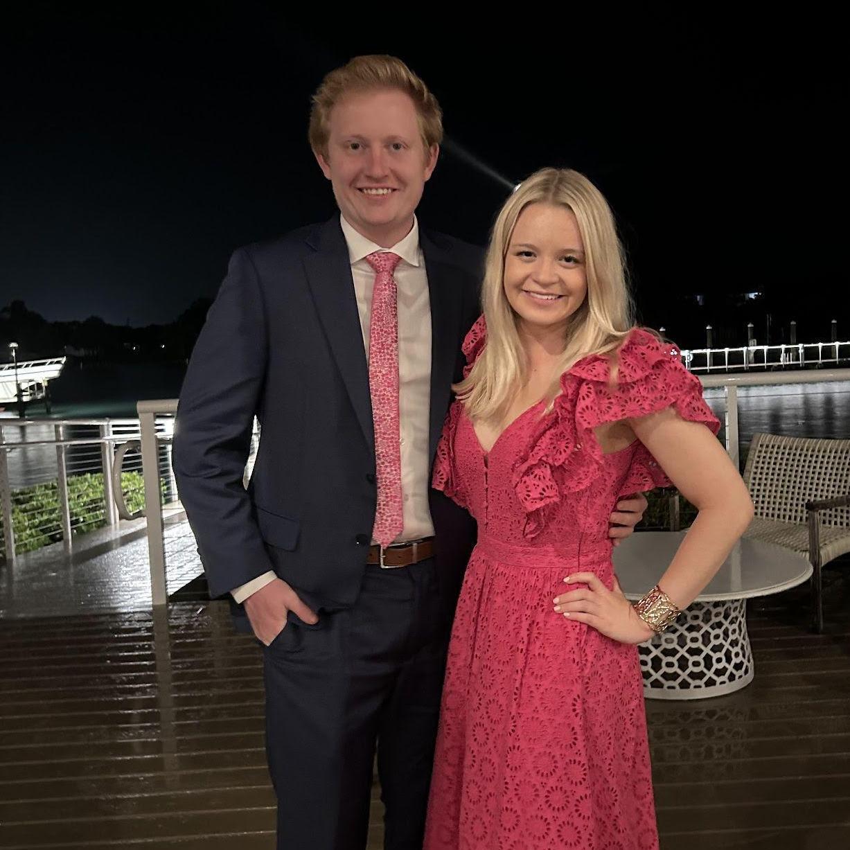 At Chloe's old babysitter, Laura's, wedding in Palm Beach (March 2024)