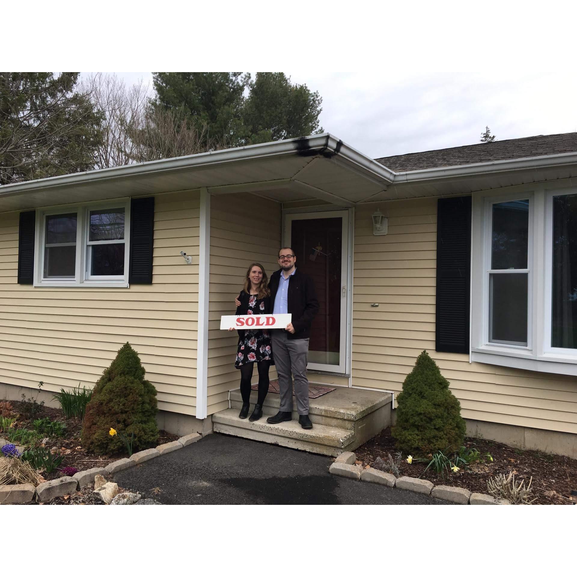 Our first house! Rainy day couldn't keep us away.