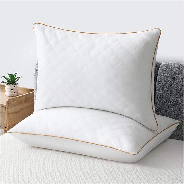 LUTE King Size Pillows Set of 2, Luxury Hotel Collection Down Alternative Pillows for Sleeping, Soft & Supportive Bed Pillows for Side Back Stomach Sleepers, 20 x 33 inches