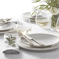 Lenox, French Perle Groove 12-Piece Dinnerware Set, Service for 4