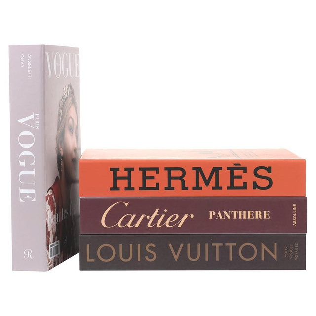 PROBENEX Glam Large | 4 PCS Faux Decorative Books for Home Decor | Not Real Books (Cardboard Boxes) | Coffee Table, Bookshelf & Shelf Styling Display Props for Living Room, Office