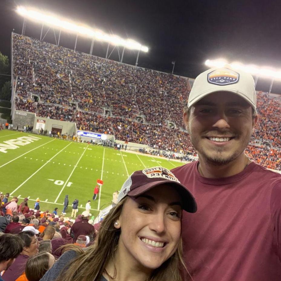 Julianna's first Virginia Tech football game.