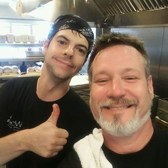 Chris & "Gary" sharing some kitchen time for Wards House of Prime