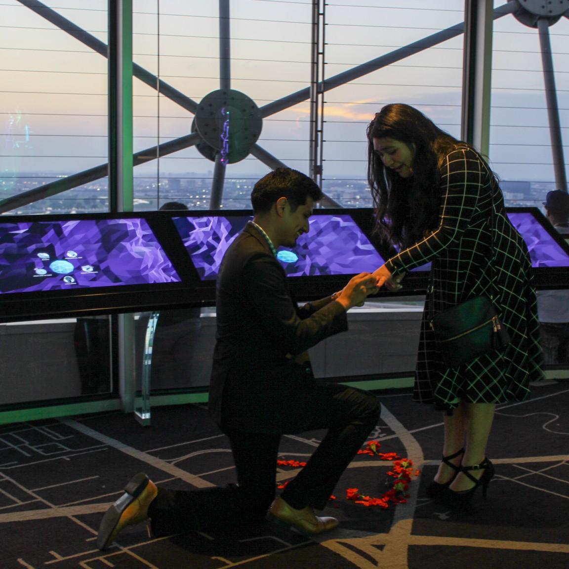 The moment he got down on one knee and asked me to marry him! (excuse my ugly crying face)