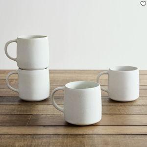Kanto Stoneware Handled Mug Set of 4 - White