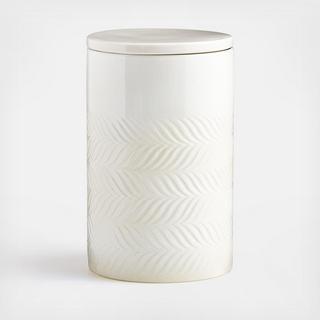 Fern Ceramic Canister with Lid