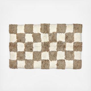Checkerboard Cotton Bath Rug