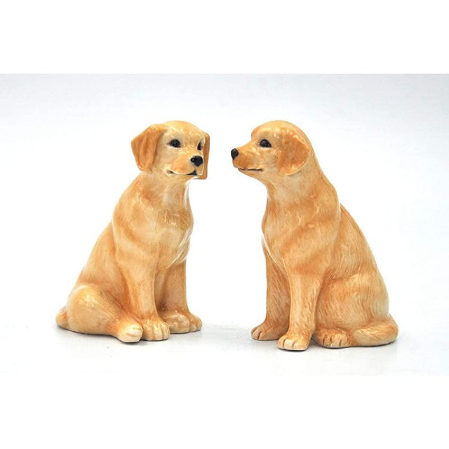 Cosmos Gifts 20769 Labrador Salt and Pepper Shaker, Brown