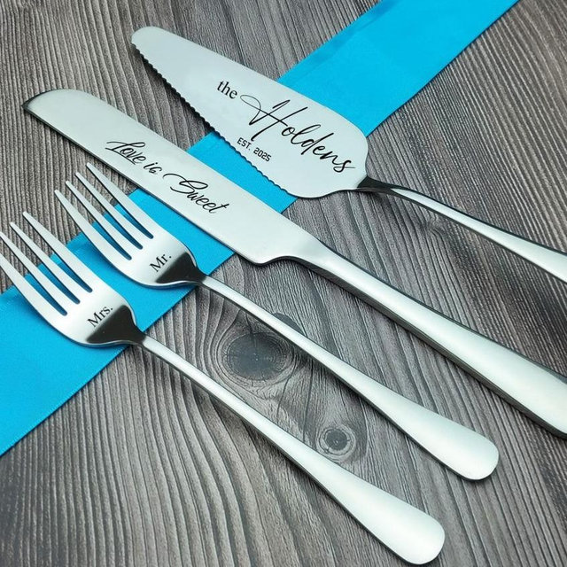 Etsy - Cake Cutting Set & Forks