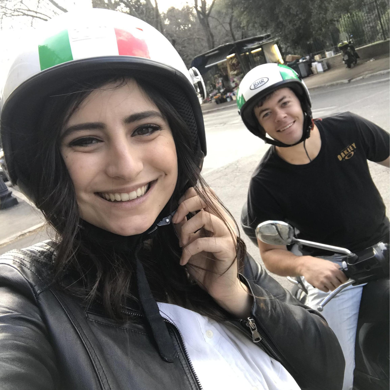 Rocking the Italian helmets