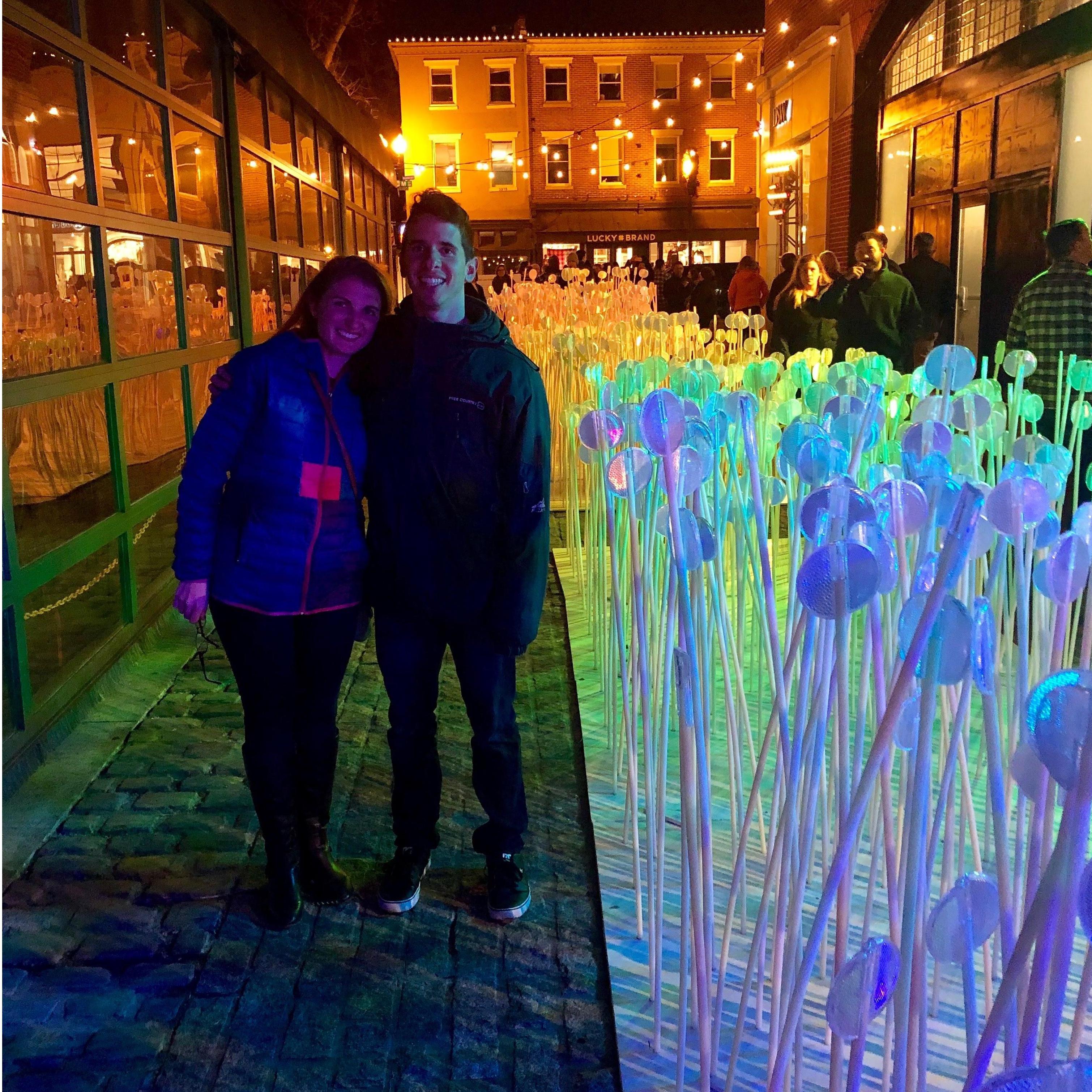 Our very first date was at Georgetown Glow.  We go back every year!