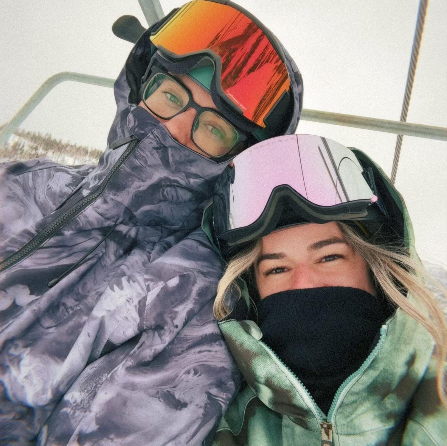 We love to snowboard together, this was at China Peak!