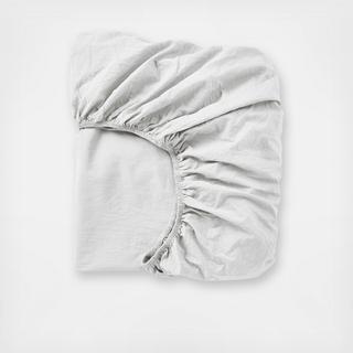 Organic Crinkled Percale Fitted Sheet