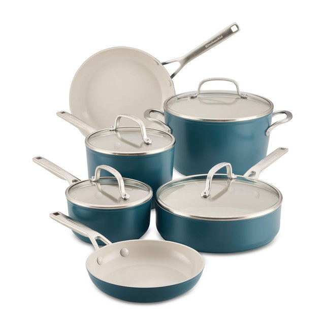 KitchenAid 10- Pc. Hard-Anodized Ceramic Induction Cookware Set