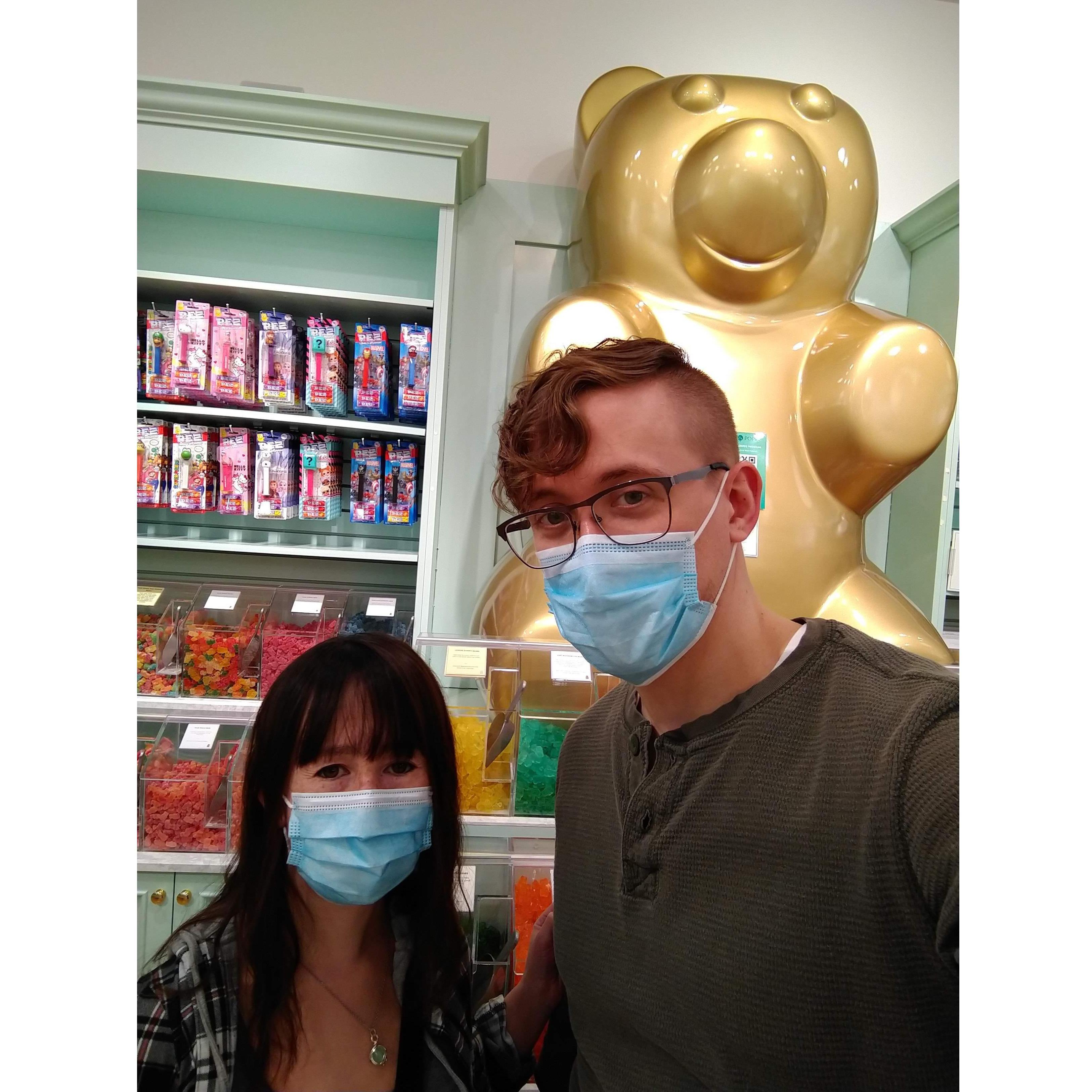 At one of Jessica's favorite candy stores
