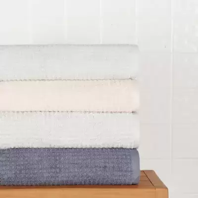 Frette Diamond Border Egyptian Cotton Bath Towel - White