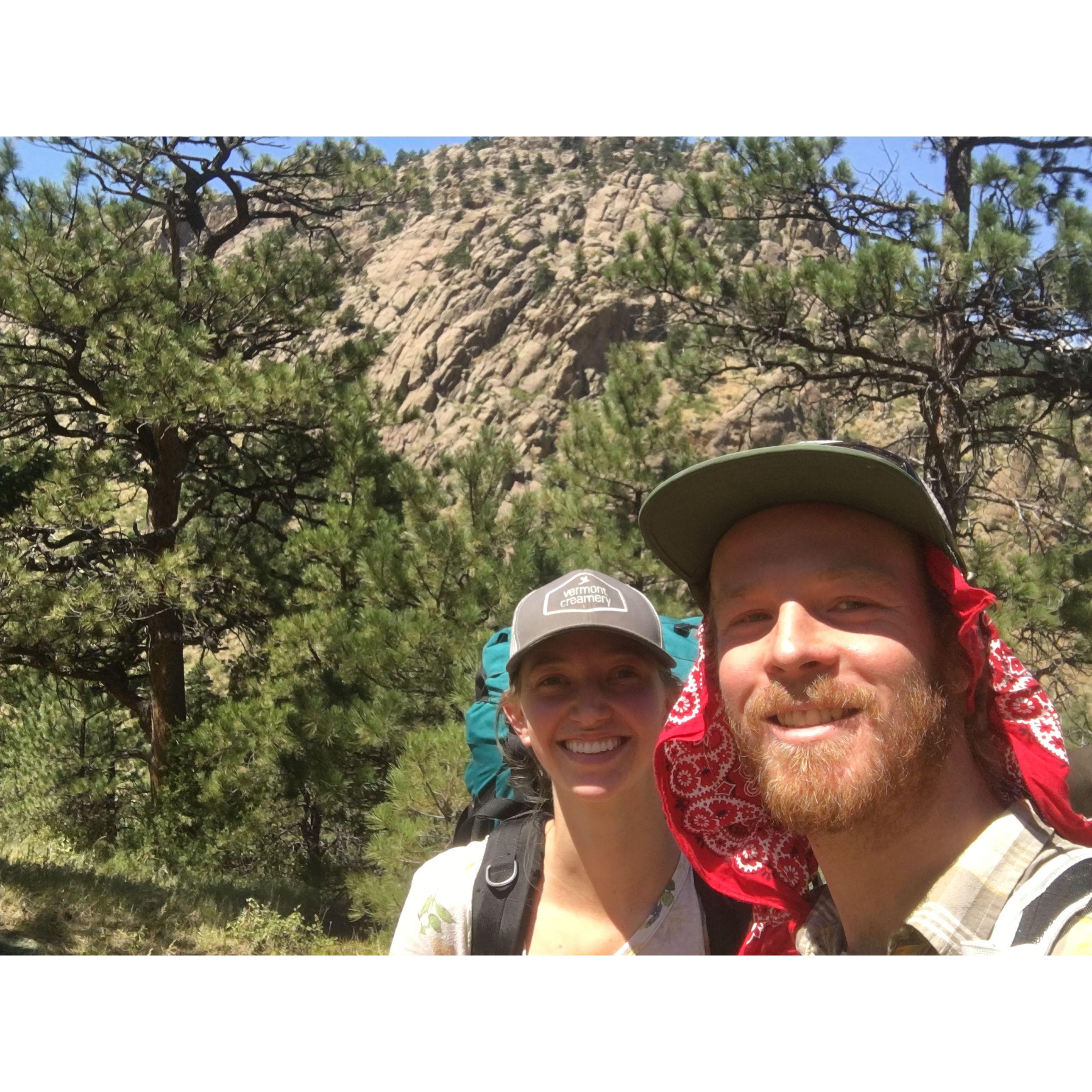 backpacking in the national forest near home