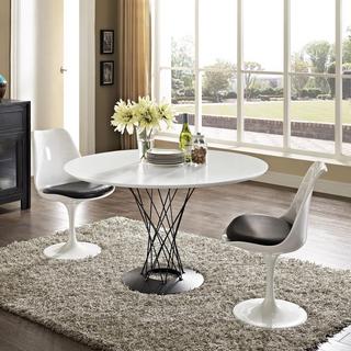 Cyclone Round Wood Top Dining Table