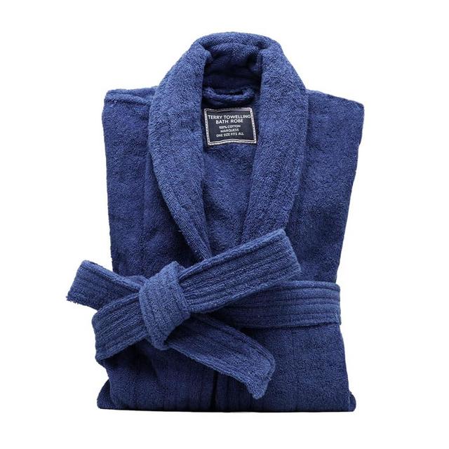 Marquess All-Cotton Bathrobe Thick Plush Cloth Housecoat Terry Toweling, Sweat Steaming Clothes Comfortable & Warm