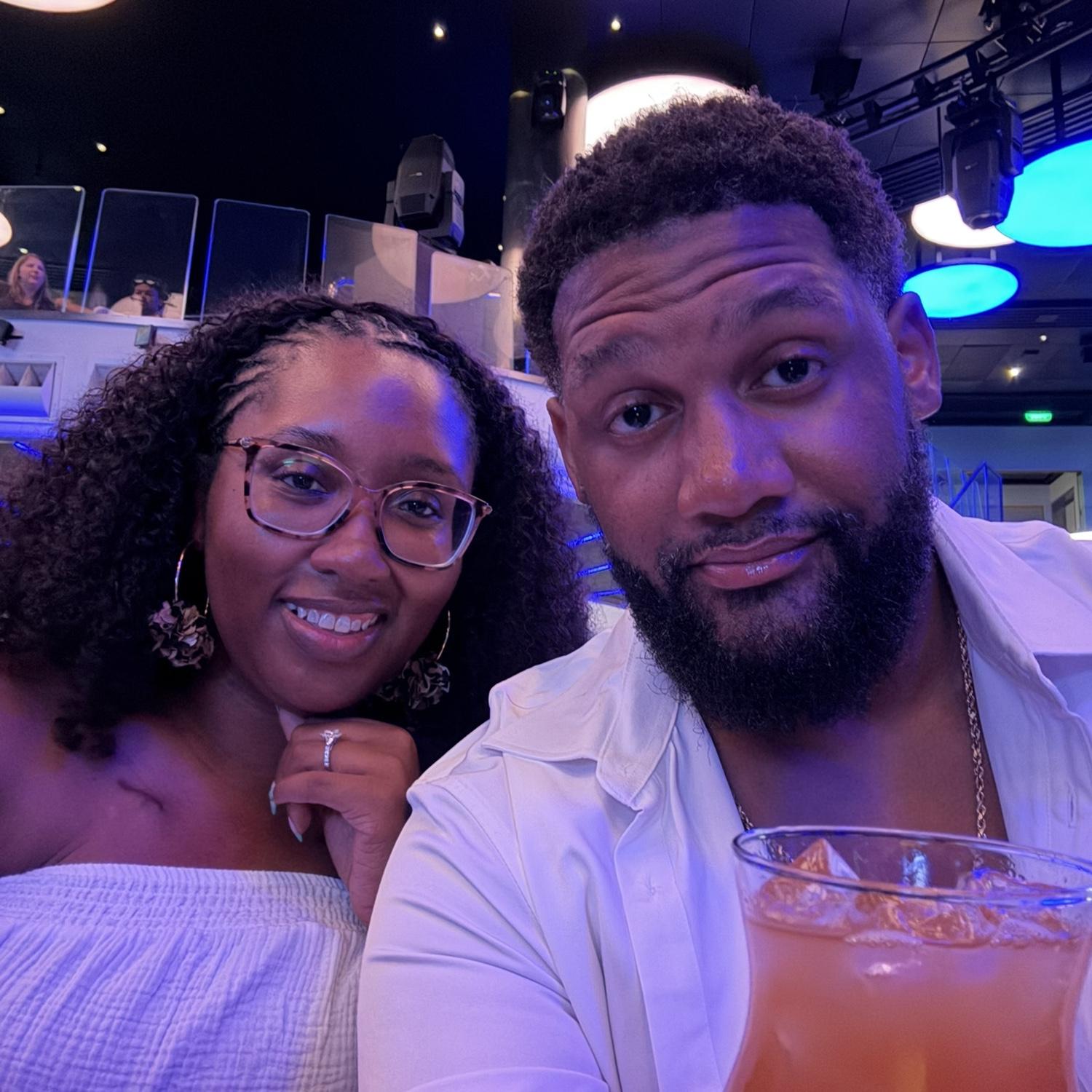 Celebrating BJ’s birthday on a the cruise.