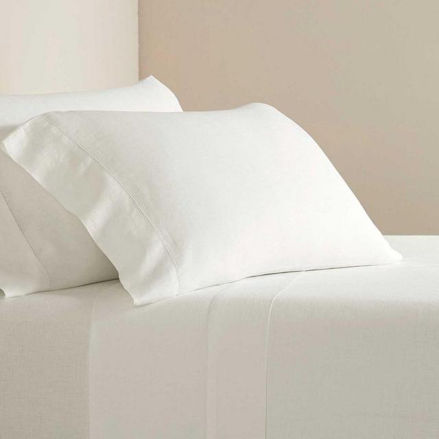 Belgian Linen Sheet Set, King, Classic Ivory