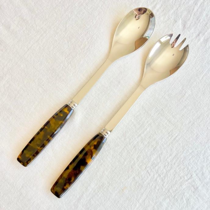 Oslo Salad Server Set - Tortoise