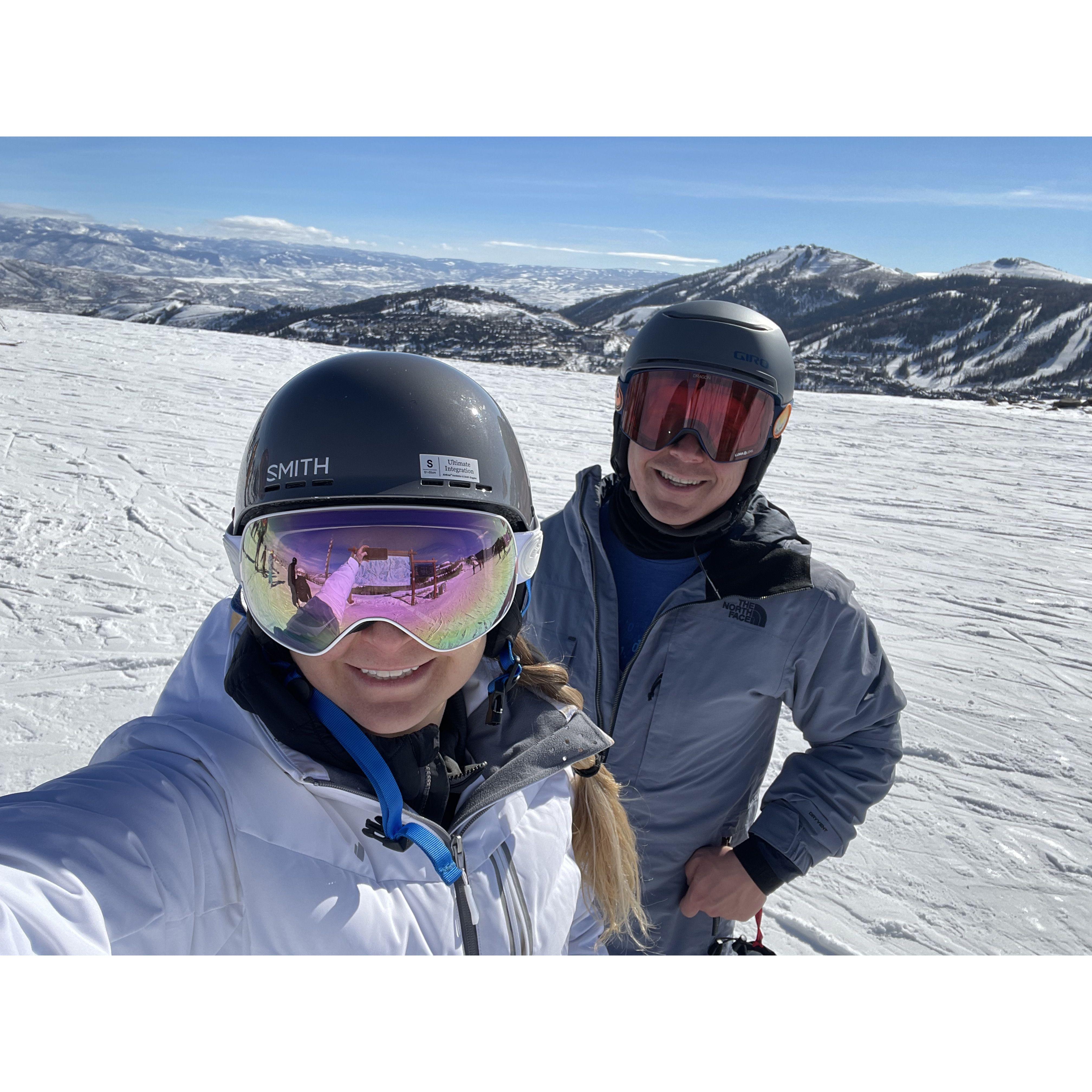 Nick & Sabrina's first time on the slopes! Breckenridge, Colorado