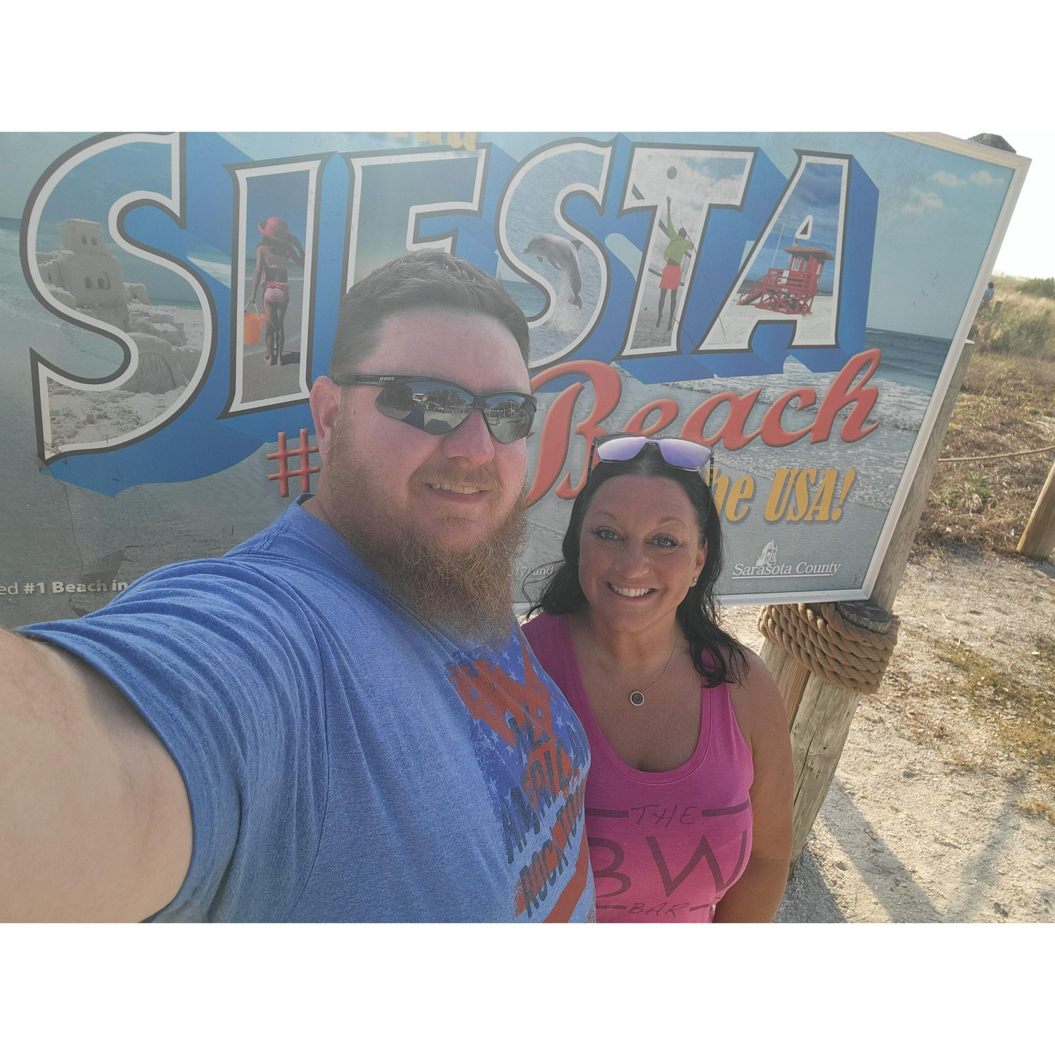 Beach Selfie before "the question" was asked!