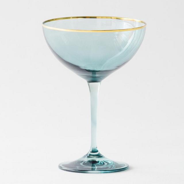 Bella Gold Rimmed Coupe | Agave — Casa de Perrin