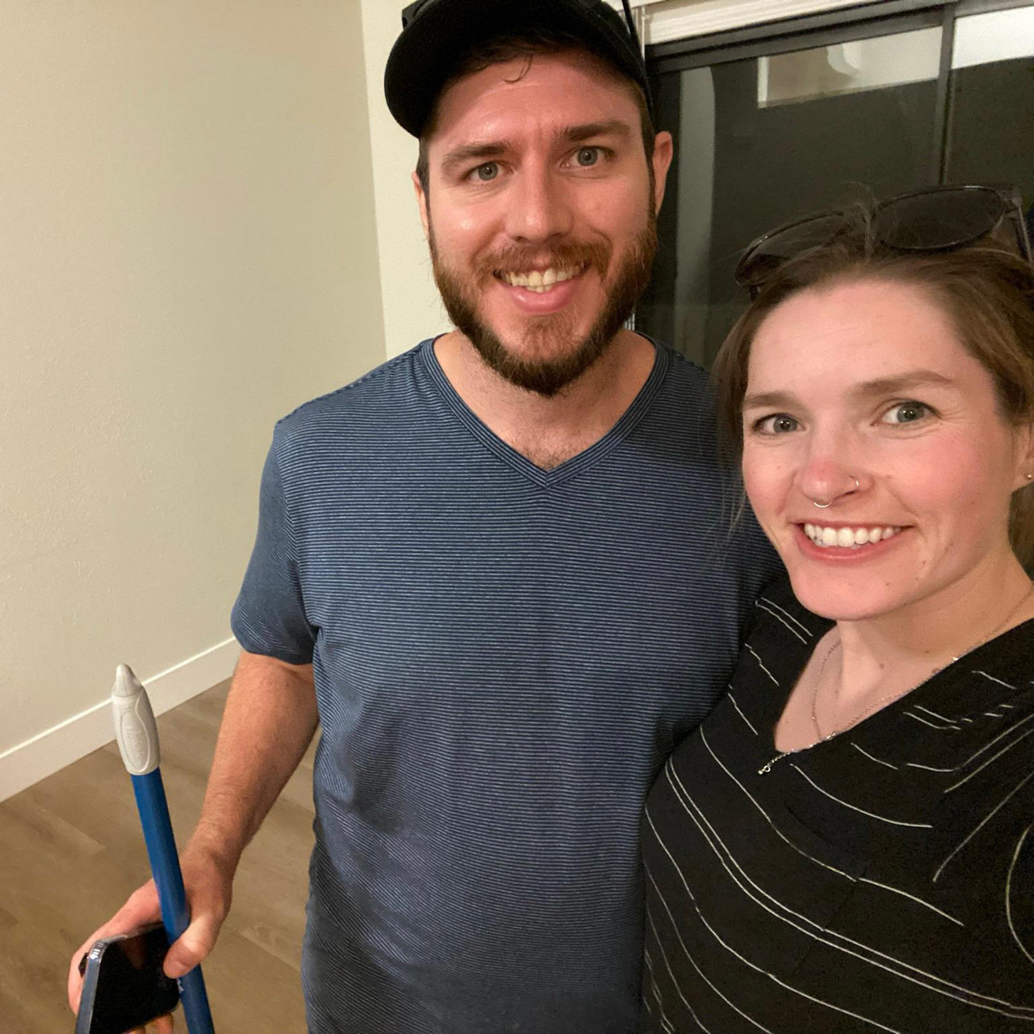 The night before moving day, we stayed up till midnight cleaning the apartment!