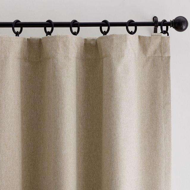 Peace & Quiet Noise-Reducing Blackout Curtain, 50 x 84", Dark Flax