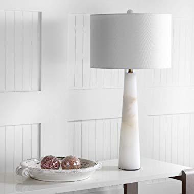 Safavieh TBL4067A Lighting Collection Delilah Alabaster White Table Lamp