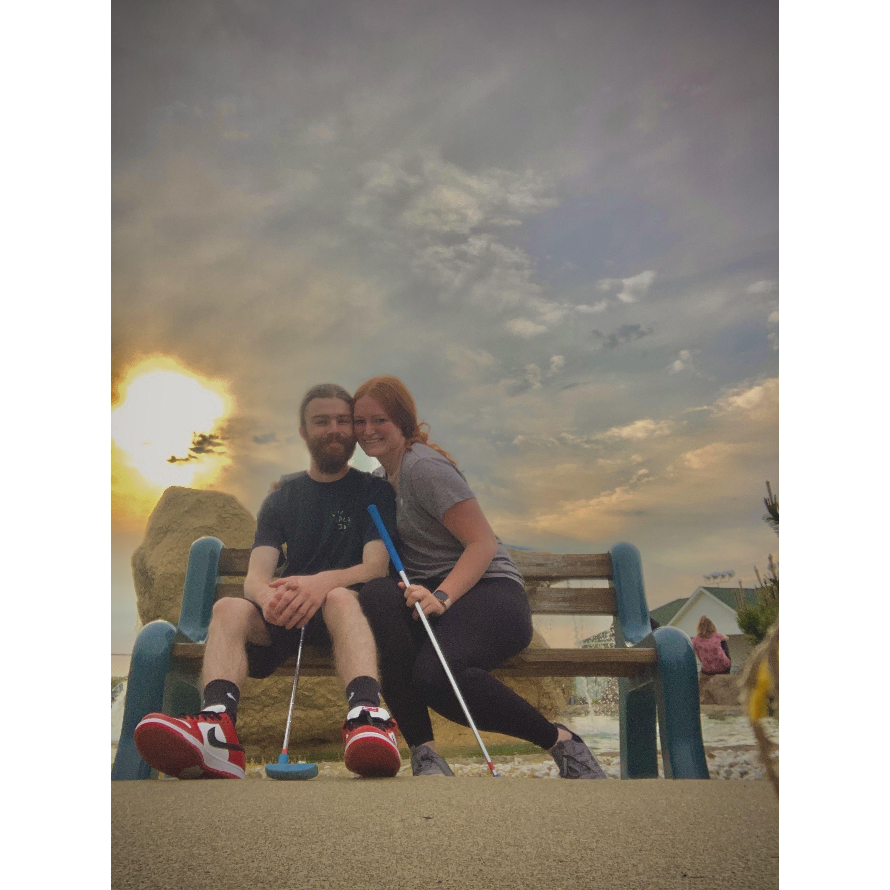 One of our first dates was putt putt!