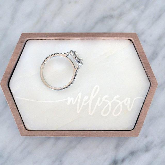 BRIDAL SHOWER - Personalized Marble Tray / Ring Dish