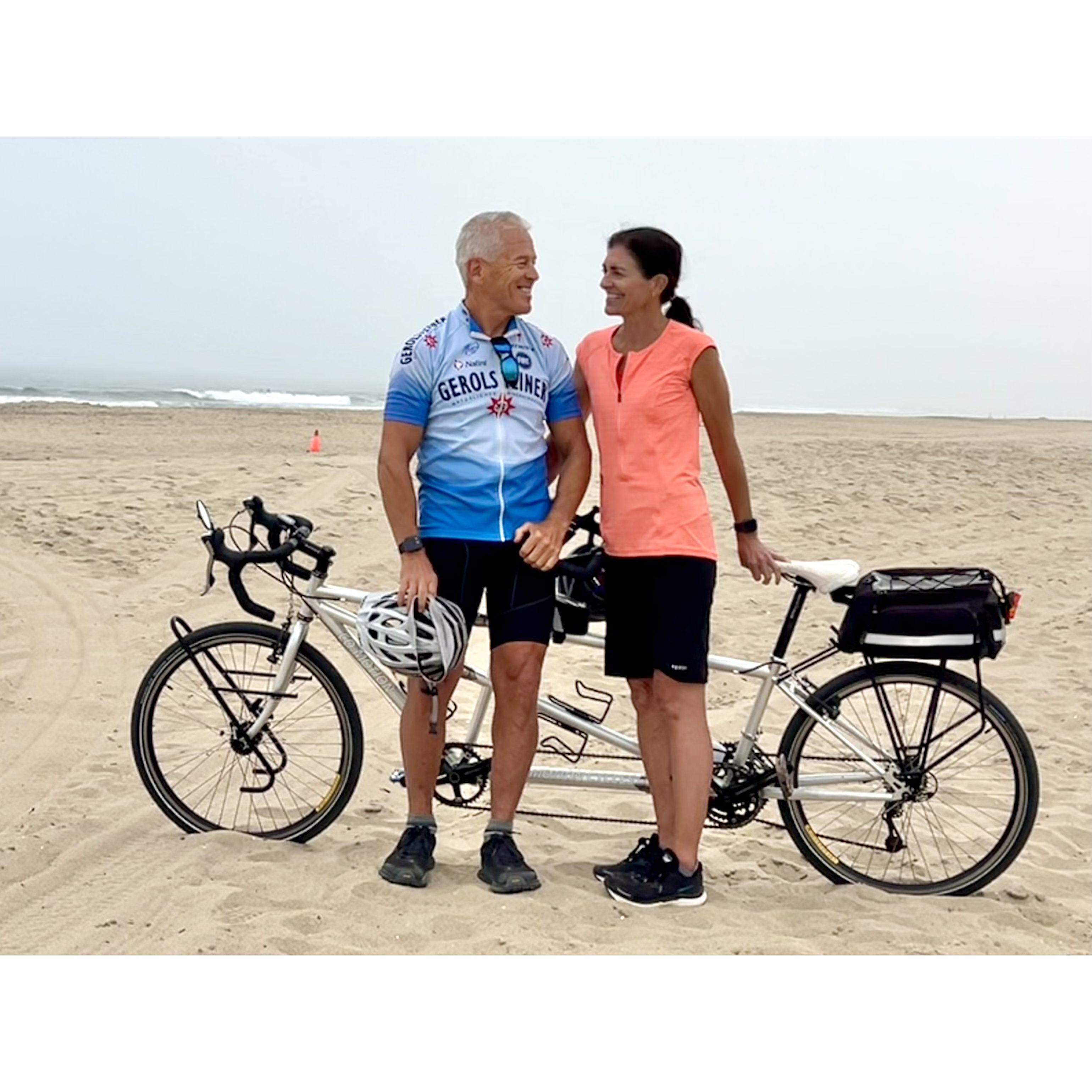 Tandem ride from Tustin to Huntington Beach