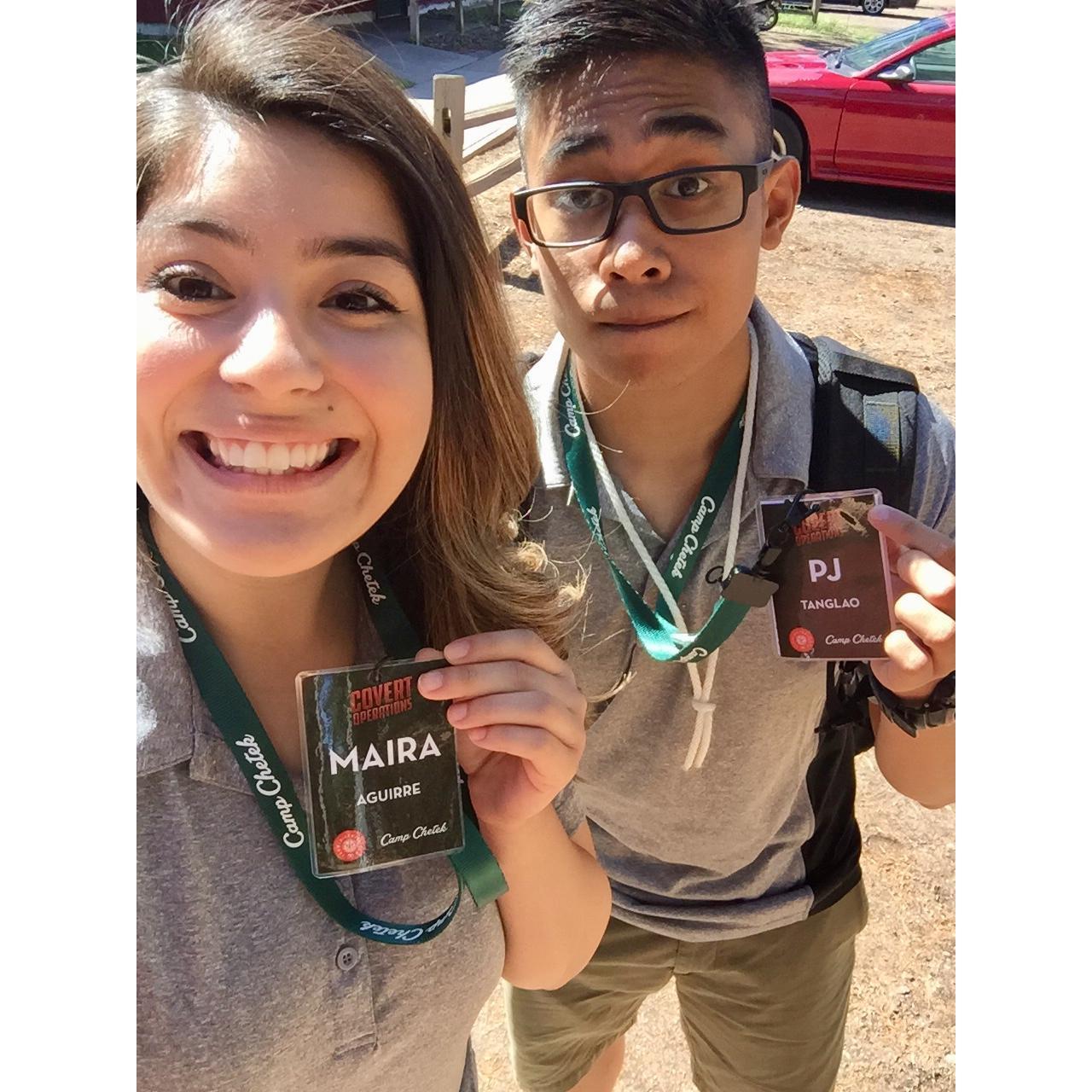 He worked summer 2016, I worked summer 2017. We worked together summer 2018 leading kids to Christ!