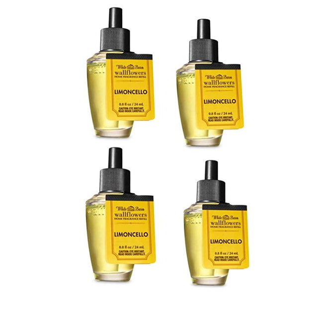 Bath and Body Works Limoncello WallFlower Fragrance Refill. 4 Pack 0.8 Oz