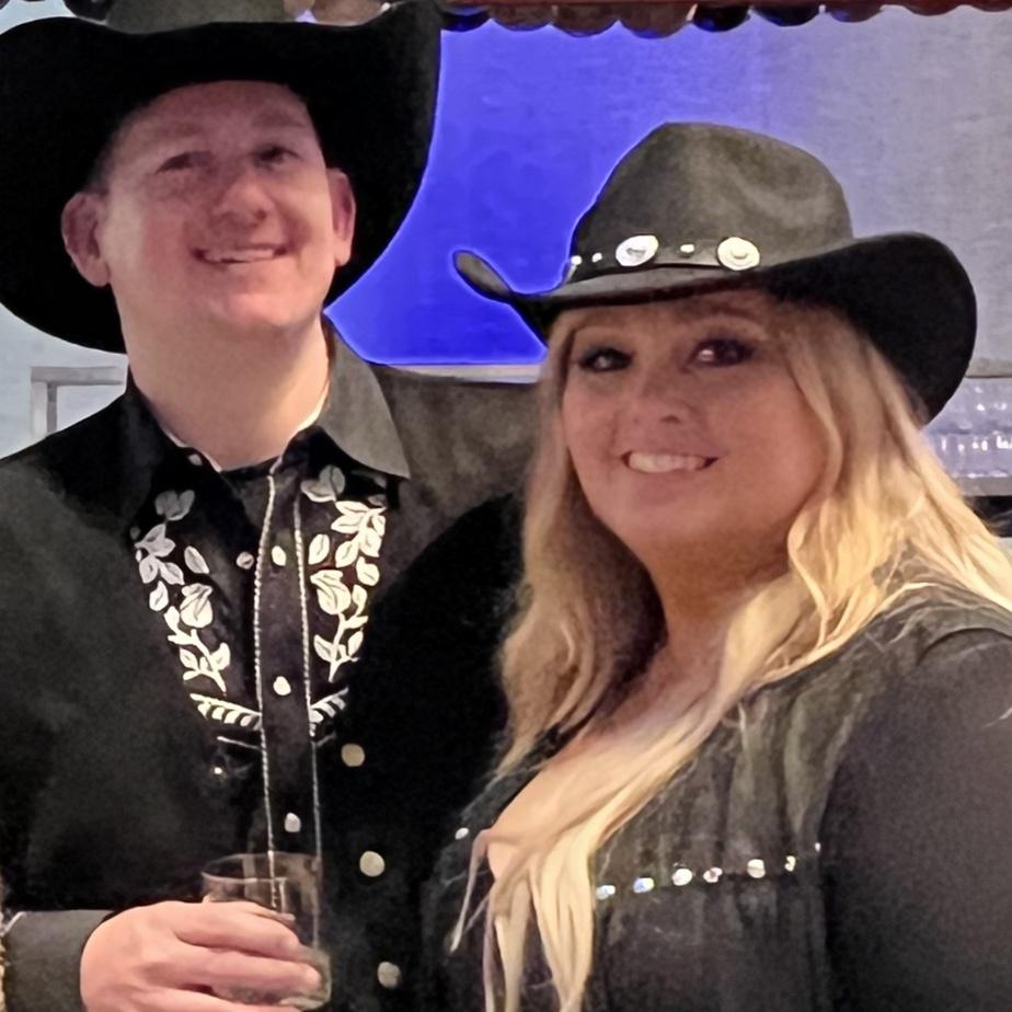 One of Brian’s work parties, theme western