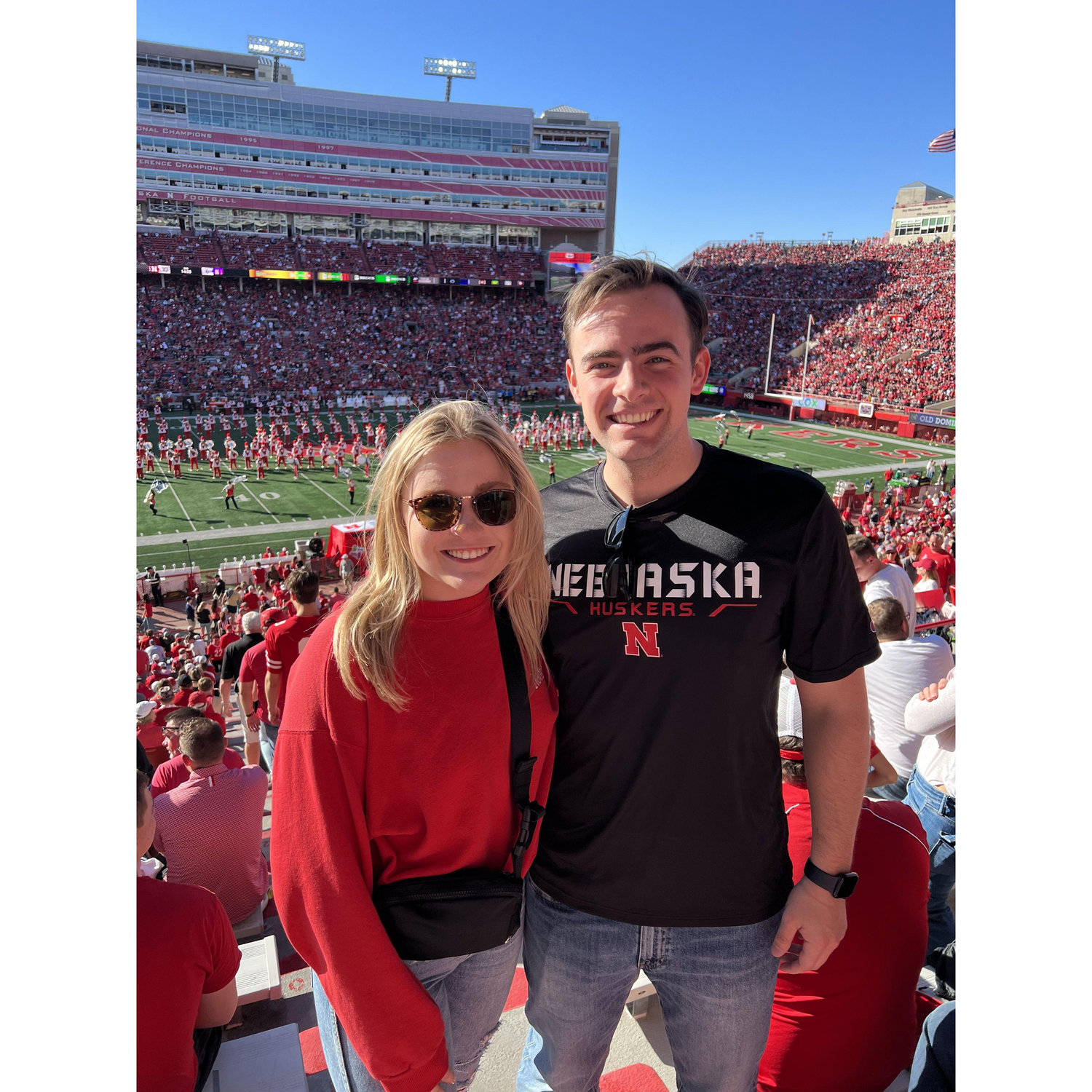 Back in Lincoln for another football game! We got to celebrate a huskers win!