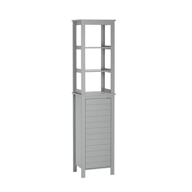 Madison Collection Linen Tower with Open Shelves Gray - RiverRidge Home