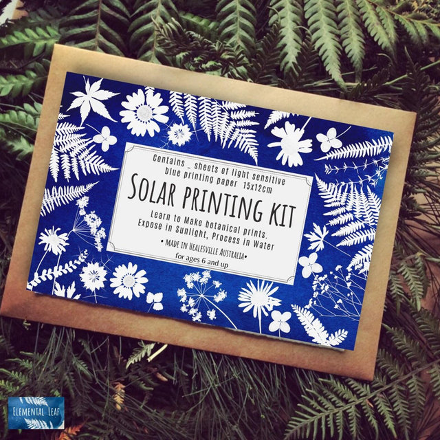 DIY solar printing kit , craft kit , cyanotype , kit , solar printing kit , Craft , DIY kit , gifts to make